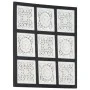 Handgeschnitztes MDF-Wandpaneel schwarz und weiß 60x60x1,5 cm von vidaXL, Wandverkleidung - Ref: Foro24-321657, Preis: 37,33 ...