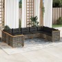Set de muebles de jardín 9 pzas y cojines ratán sintético gris de , Conjuntos de jardín - Ref: Foro24-3261981, Precio: 760,63...