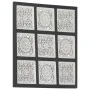 Handgeschnitztes MDF-Wandpaneel schwarz und weiß 60x60x1,5 cm von vidaXL, Wandverkleidung - Ref: Foro24-321657, Preis: 37,33 ...