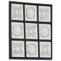 Handgeschnitztes MDF-Wandpaneel schwarz und weiß 60x60x1,5 cm von vidaXL, Wandverkleidung - Ref: Foro24-321657, Preis: 37,33 ...