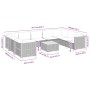 Set de sofás de jardín 10 pzas cojines ratán sintético negro de , Conjuntos de jardín - Ref: Foro24-3261983, Precio: 663,94 €...