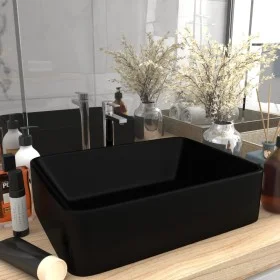 Lavabo de lujo de cerámica negro mate 41x30x12 cm de vidaXL, Lavabos - Ref: Foro24-147052, Precio: 76,23 €, Descuento: %