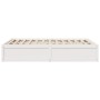 Estructura de cama de madera maciza de pino blanco 160x200 cm de , Camas y somieres - Ref: Foro24-3282370, Precio: 222,99 €, ...