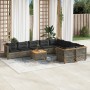 Set de sofás de jardín 10 pzas con cojines ratán sintético gris de , Conjuntos de jardín - Ref: Foro24-3262011, Precio: 816,1...