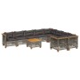 Set de sofás de jardín 10 pzas con cojines ratán sintético gris de , Conjuntos de jardín - Ref: Foro24-3262011, Precio: 816,1...