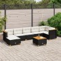 Set de sofás de jardín y cojines 8 piezas ratán sintético negro de , Conjuntos de jardín - Ref: Foro24-3261929, Precio: 518,9...