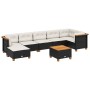 Set de sofás de jardín y cojines 8 piezas ratán sintético negro de , Conjuntos de jardín - Ref: Foro24-3261929, Precio: 518,9...