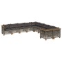 Set de sofás de jardín 10 pzas con cojines ratán sintético gris de , Conjuntos de jardín - Ref: Foro24-3262047, Precio: 827,1...
