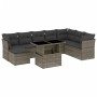 Set de muebles de jardín 9 pzas y cojines ratán sintético gris de , Conjuntos de jardín - Ref: Foro24-3266790, Precio: 558,83...