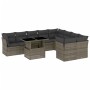 Set de sofás de jardín 10 pzas con cojines ratán sintético gris de , Conjuntos de jardín - Ref: Foro24-3266840, Precio: 623,2...