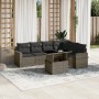 Set de sofás de jardín 7 pzas con cojines ratán sintético gris de , Conjuntos de jardín - Ref: Foro24-3267300, Precio: 464,49...