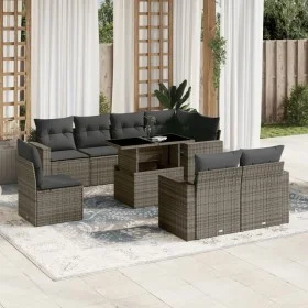 Set de muebles de jardín 9 pzas y cojines ratán sintético gris de , Conjuntos de jardín - Ref: Foro24-3267410, Precio: 606,84...