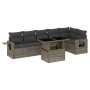 Set de sofás de jardín 7 pzas con cojines ratán sintético gris de , Conjuntos de jardín - Ref: Foro24-3267920, Precio: 476,73...