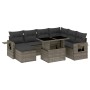 Set de sofás de jardín y cojines 8 piezas ratán sintético gris de , Conjuntos de jardín - Ref: Foro24-3268070, Precio: 518,94...