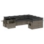 Set de sofás de jardín 10 pzas con cojines ratán sintético gris de , Conjuntos de jardín - Ref: Foro24-3268140, Precio: 645,0...