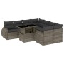 Set de muebles de jardín 9 pzas y cojines ratán sintético gris de , Conjuntos de jardín - Ref: Foro24-3268430, Precio: 609,74...