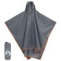 Poncho de lluvia con capucha 2 en 1 gris y naranja 223x145 cm de , Camping y senderismo - Ref: Foro24-4004199, Precio: 24,37 ...