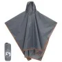 Poncho de lluvia con capucha 2 en 1 gris y naranja 223x145 cm de , Camping y senderismo - Ref: Foro24-4004199, Precio: 22,76 ...