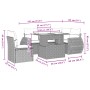 Set de muebles de jardín 6 pzas y cojines ratán sintético gris de , Conjuntos de jardín - Ref: Foro24-3268540, Precio: 437,10...