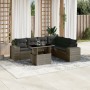 Set de sofás de jardín 7 pzas con cojines ratán sintético gris de , Conjuntos de jardín - Ref: Foro24-3269190, Precio: 486,15...
