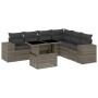 Set de sofás de jardín 7 pzas con cojines ratán sintético gris de , Conjuntos de jardín - Ref: Foro24-3269190, Precio: 486,15...