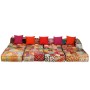 Puf modular de 4 plazas de tela patchwork en Decoración | Comprar online en Foru.es