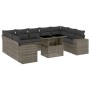 Set de sofás de jardín 10 pzas con cojines ratán sintético gris de , Conjuntos de jardín - Ref: Foro24-3269370, Precio: 654,1...