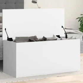 Aufbewahrungsbox aus weißem Ingenieurholz 100x42x46 cm von , Aufbewahrungskisten - Ref: Foro24-840660, Preis: 93,82 €, Rabatt: %
