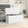 Caja de almacenaje madera de ingeniería blanca 100x42x46 cm de , Baúles de almacenamiento - Ref: Foro24-840660, Precio: 93,82...