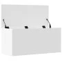 Caja de almacenaje madera de ingeniería blanca 100x42x46 cm de , Baúles de almacenamiento - Ref: Foro24-840660, Precio: 93,82...