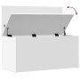 Caja de almacenaje madera de ingeniería blanca 100x42x46 cm de , Baúles de almacenamiento - Ref: Foro24-840660, Precio: 97,83...