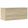 Caja de almacenaje madera ingeniería roble Sonoma 100x42x46 cm de , Baúles de almacenamiento - Ref: Foro24-840662, Precio: 86...