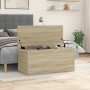 Caja de almacenaje madera ingeniería roble Sonoma 100x42x46 cm de , Baúles de almacenamiento - Ref: Foro24-840662, Precio: 86...