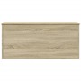 Caja de almacenaje madera ingeniería roble Sonoma 100x42x46 cm de , Baúles de almacenamiento - Ref: Foro24-840662, Precio: 86...