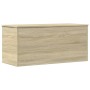 Caja de almacenaje madera ingeniería roble Sonoma 100x42x46 cm de , Baúles de almacenamiento - Ref: Foro24-840662, Precio: 86...