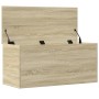 Caja de almacenaje madera ingeniería roble Sonoma 100x42x46 cm de , Baúles de almacenamiento - Ref: Foro24-840662, Precio: 86...