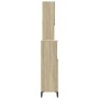 Set de muebles de baño 3 pzas madera contrachapada roble Sonoma de , Muebles de baño - Ref: Foro24-3282654, Precio: 184,97 €,...