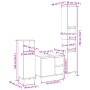 Set de muebles de baño 3 pzas madera contrachapada roble Sonoma de , Muebles de baño - Ref: Foro24-3282654, Precio: 184,97 €,...