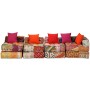 Puf modular de 4 plazas de tela patchwork en Decoración | Comprar online en Foru.es