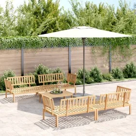 Set of 5-piece garden pallet sofas made of solid acacia wood by , Outdoor sofas - Ref: Foro24-3209318, Price: 603,44 €, Disco...