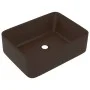 Lavabo de lujo cerámica marrón oscuro mate 41x30x12 cm de vidaXL, Lavabos - Ref: Foro24-147050, Precio: 49,40 €, Descuento: %
