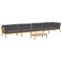 Set de sofás de palets de jardín y cojines 5 pzas madera acacia de , Sofás de exterior - Ref: Foro24-3209379, Precio: 997,61 ...