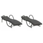 Liegestühle mit Kissen, 2 Stück, aus grauem synthetischem Rattan. von , Liegen - Ref: Foro24-3277309, Preis: 273,25 €, Rabatt: %