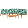 Set de sofás de palets de jardín y cojines 4 pzas madera acacia de , Sofás de exterior - Ref: Foro24-3209462, Precio: 644,77 ...