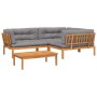 Set de sofás de palets de jardín y cojines 4 pzas madera acacia de , Sofás de exterior - Ref: Foro24-3209488, Precio: 806,47 ...