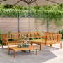 Set de sofás de palets de jardín 4 pzas madera maciza de acacia de , Sofás de exterior - Ref: Foro24-3209434, Precio: 518,17 ...