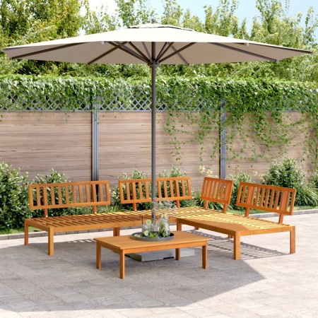 Set de sofás de palets de jardín 4 pzas madera maciza de acacia de , Sofás de exterior - Ref: Foro24-3209429, Precio: 470,76 ...
