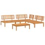 Set de sofás de palets de jardín 4 pzas madera maciza de acacia de , Sofás de exterior - Ref: Foro24-3209429, Precio: 470,76 ...