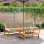 Central pallet garden sofas and 2 acacia wood cushions by , Outdoor sofas - Ref: Foro24-3209483, Price: 388,29 €, Discount: %