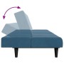 Sofá cama de 2 plazas con taburete terciopelo azul de , Sofás - Ref: Foro24-3258091, Precio: 295,93 €, Descuento: %